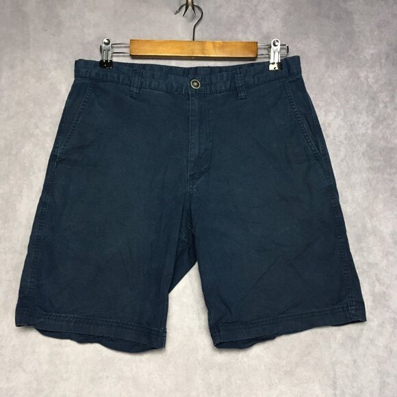 Tommy Bahama Mens Shorts size 32 Blue Flat Front Cotton Tencel Stretch Casual - Picture 1 of 13